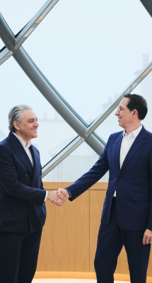 LOreal x Kering Hand Shake Nicolas Hieronimus & Luca de Meo