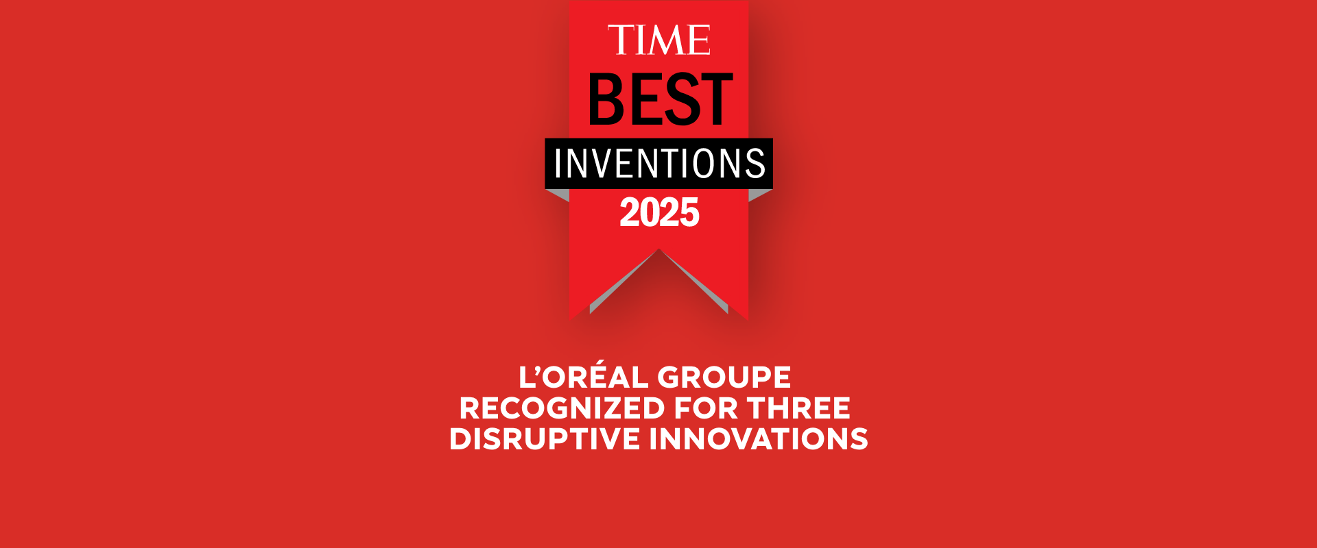 L'Oreal Groupe Times Bet Inventions 2025 Prize visual Red