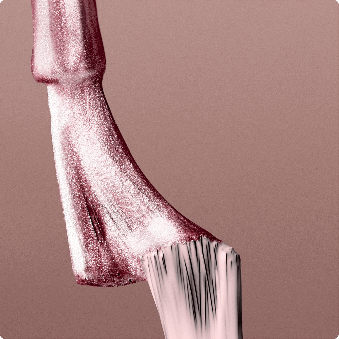 2025 consumer product division pink sparkle nail color brush on light pink color nail paint brush