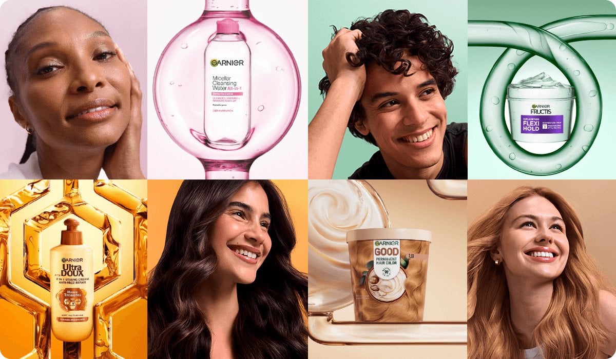 2025 consumer product division brand garnier collage banner