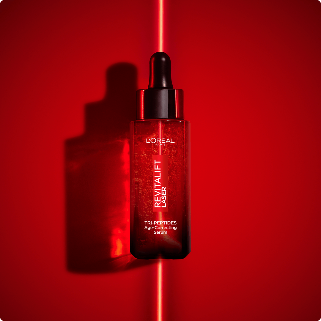 2025 loreal consumer products division brand revitalift age correcting serum red bottle