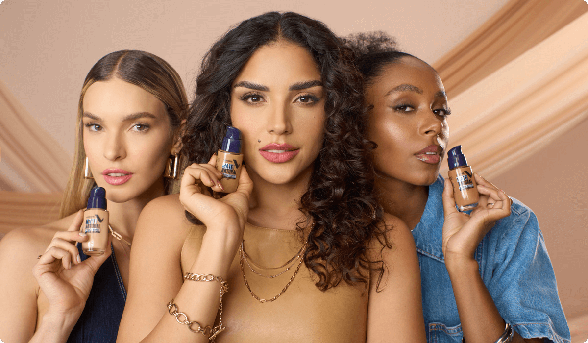 2025 consumer division product brand vogue three women with vogue mate natural foundation