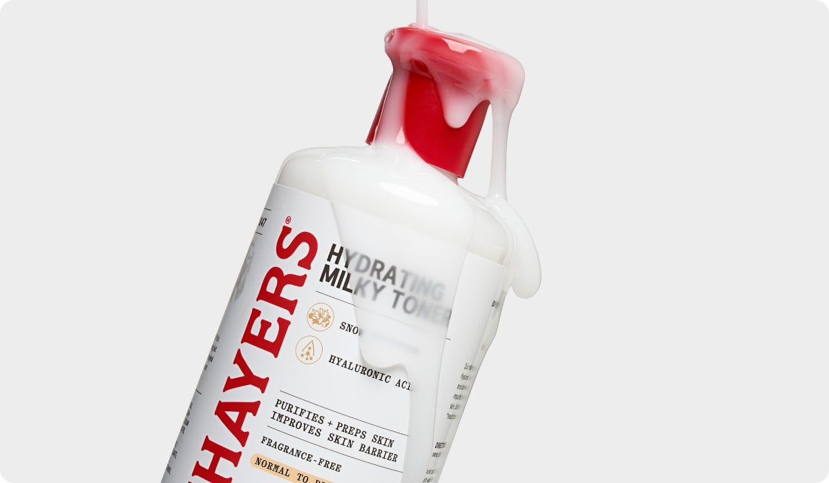 2025 consumer product division brand thayers hydrating milky toner with hyarulonic acid white bottle