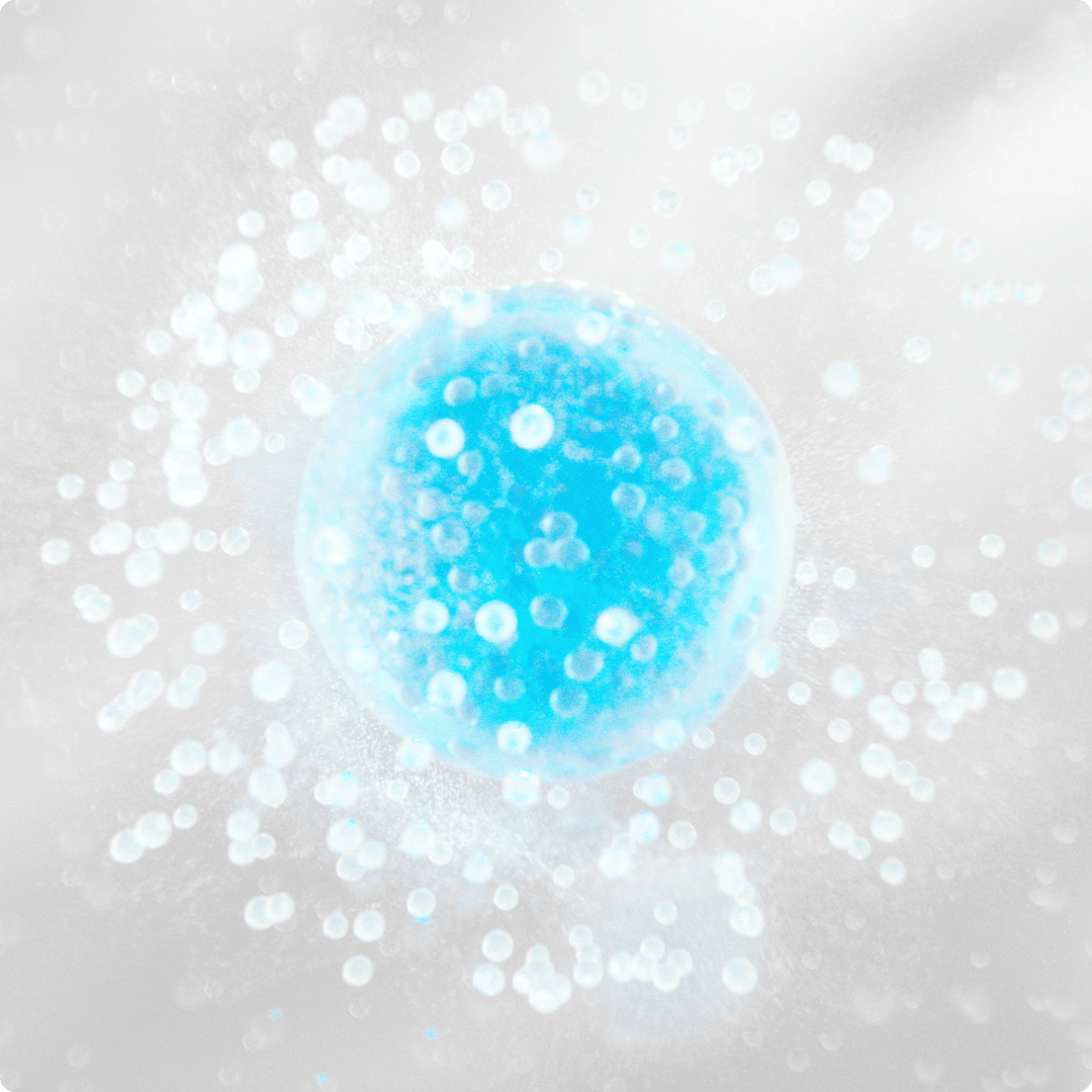 2025 Cerave luxe brand multivesicular emulsion technology blue cricle with white bubbles