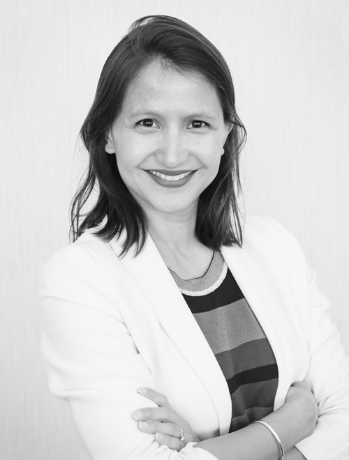 2025 Cerave luxe brand women in white blazer similing president