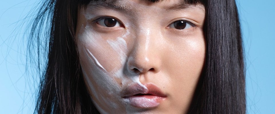 2025 la roche posay brand hero banner women with cream on her face desktop