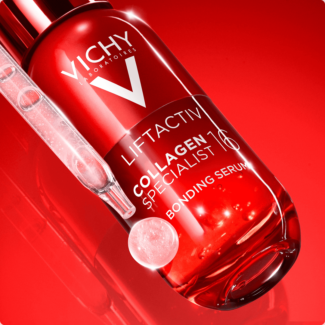 2025 vichy luxe brand bonding serum collagen specialist red bottle