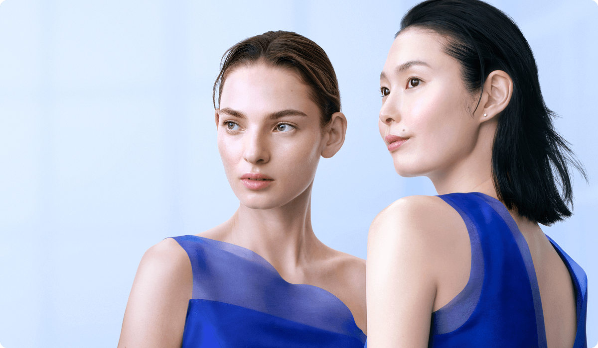 2025 loreal luxe brand takami women in blue dress brand visual