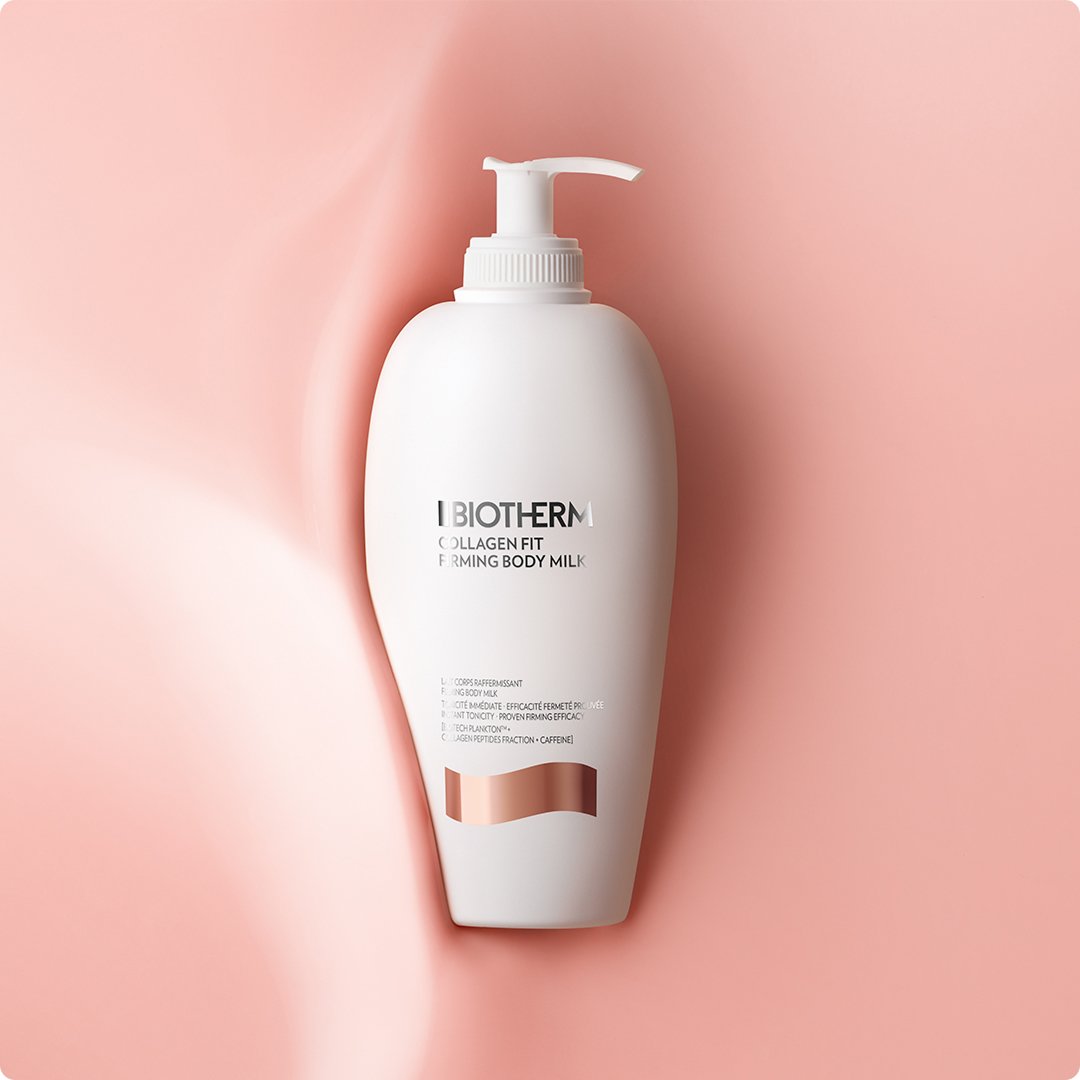 2025 biotherm luxe collagenfit forming bodymilk white bottle