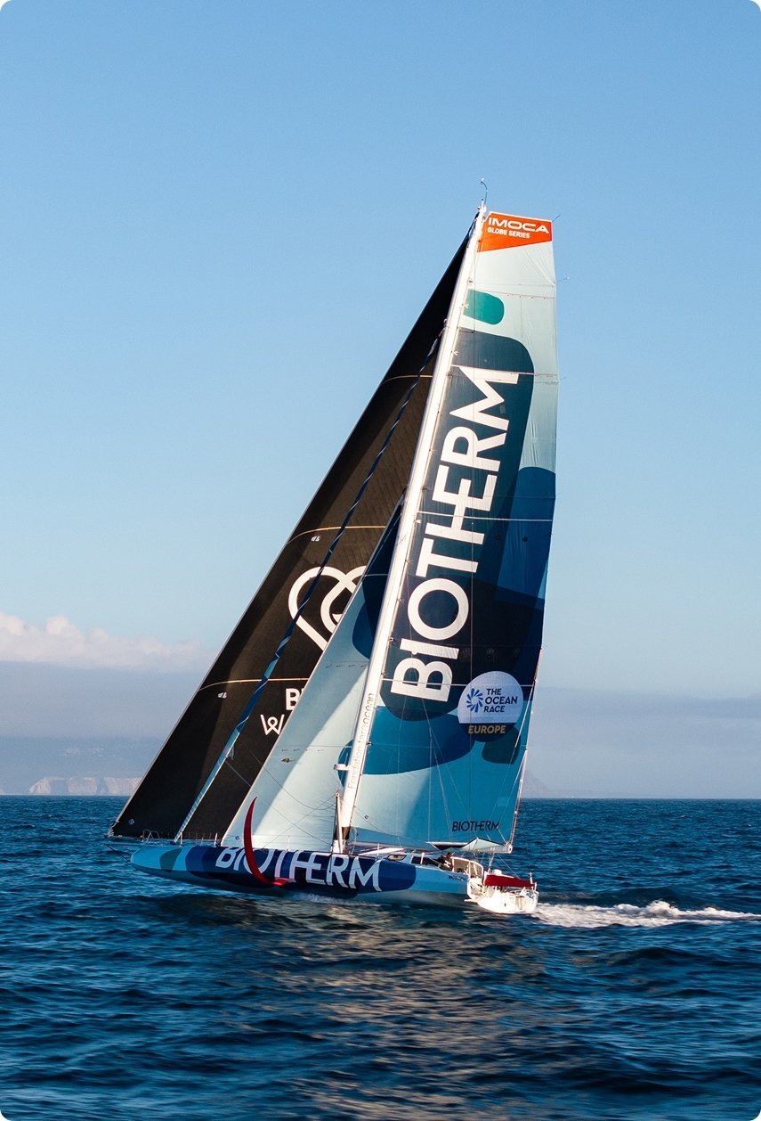 2025 biotherm luxe yacht sailing on the ocean