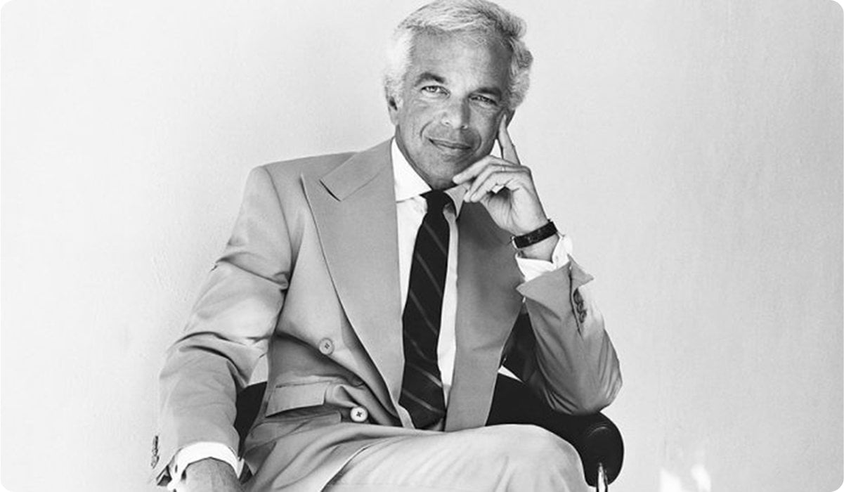 2025 ralph lauren fragrances luxe brand men in suit sitting