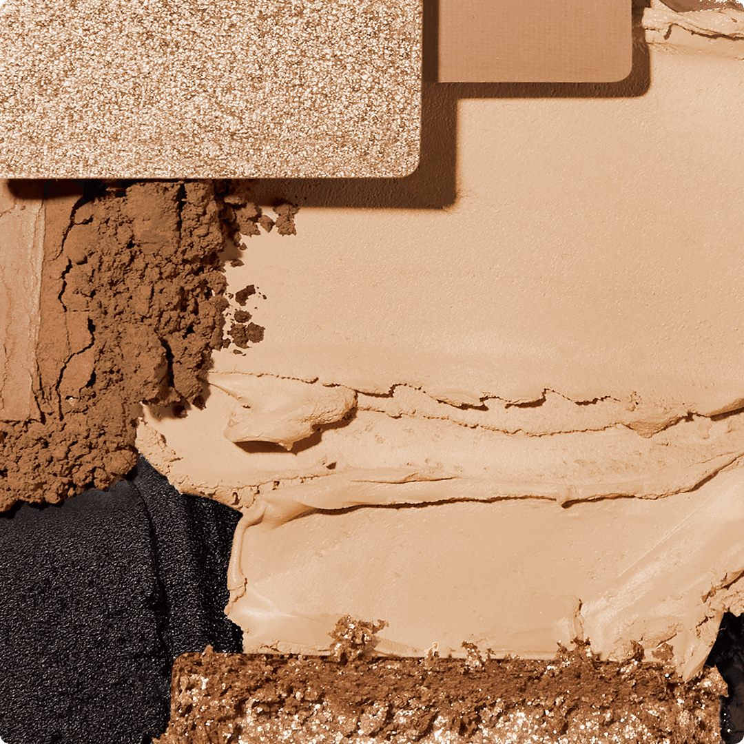 2025 urban decay luxe brand beige color powder and glitter makeup visual