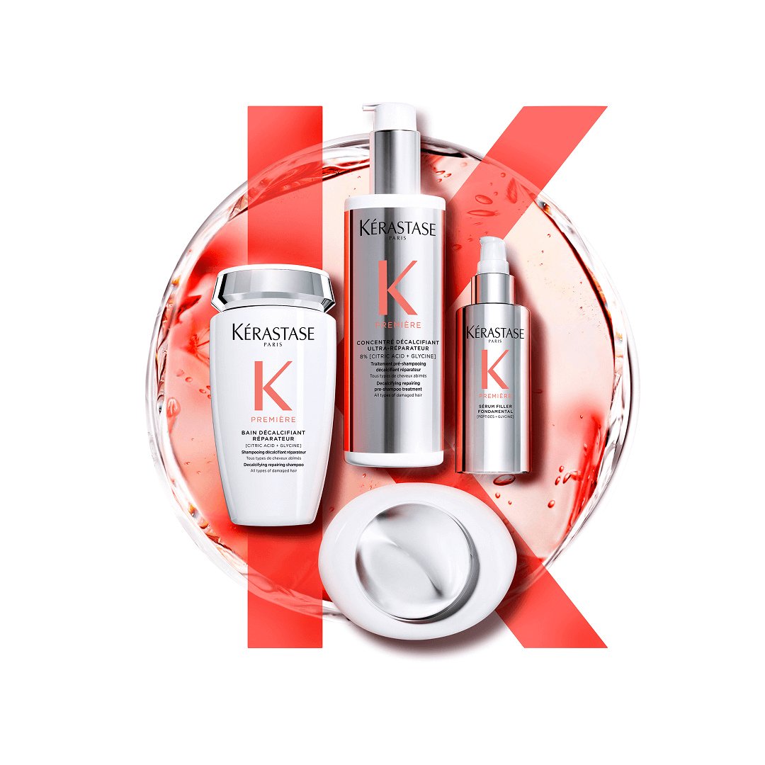 2025 kerastase loreal professional product premiere collection white and red bottle