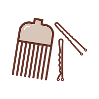 2025 Professional Products Division Mizani brand shower and hair pin logo