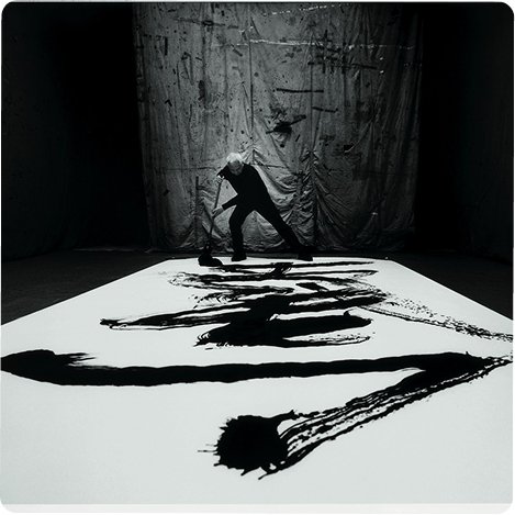 2025professionalproductsdivisionshuuemuraartof hairmenpaintingonwhitesheetwithblackcolor