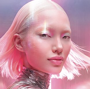 2026 VivaTech Hero banner AI Woman in pinkviolet background MOB