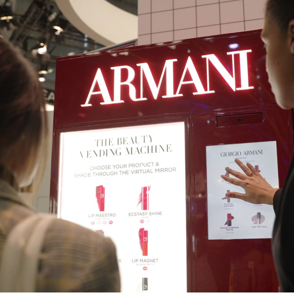 Makeup Virtual Try on Armani Beauty Vending Machine