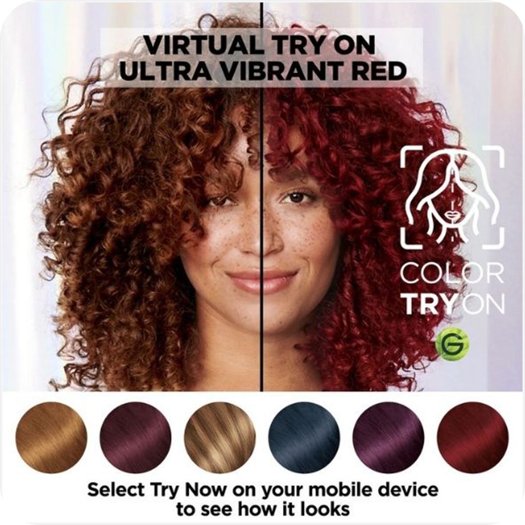 ANZ Garnier Women Model virtual tryon with hair colors