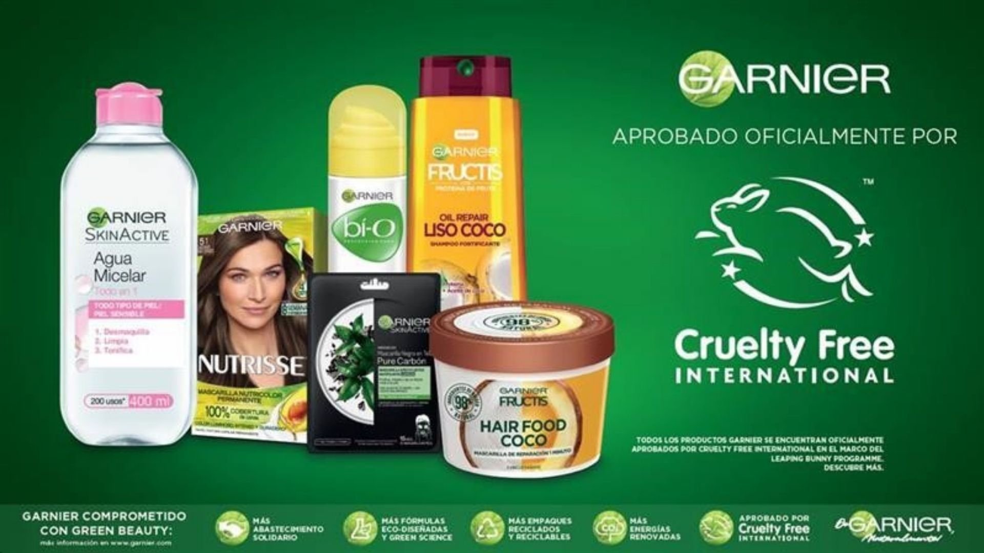 Garnier fue aprobado oficialmente por Cruelty Free