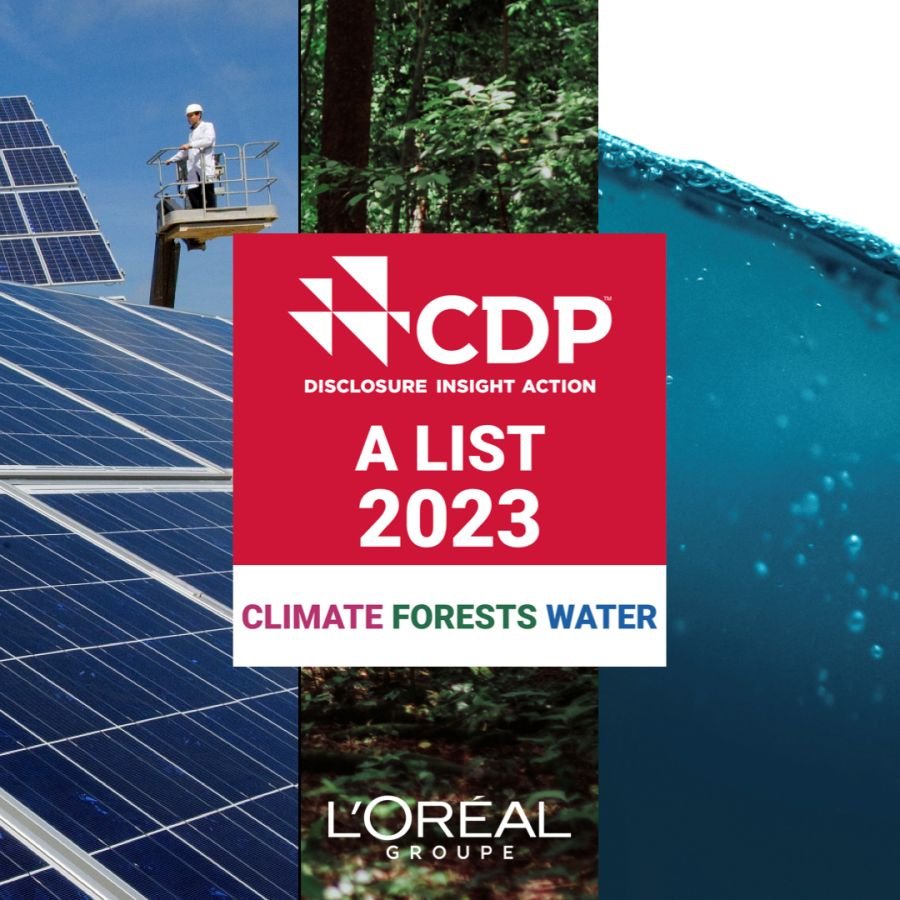 Die L'Oréal Gruppe wird das achte Jahr in Folge von CDP mit einer dreifachen 'A'-Bewertung ausgezeichnet in den Bereichen Klimawandel, Wälder und Wassersicherheit