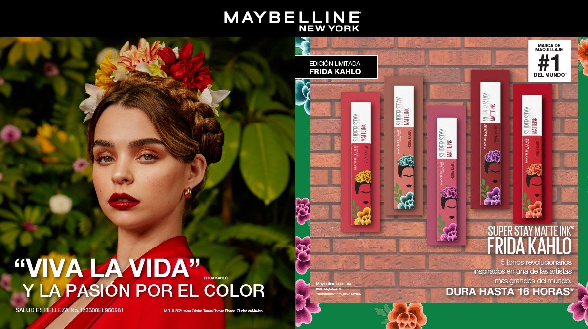 Maybelline New York presenta la nueva colección de Superstay Matte Ink X  Frida Kahlo